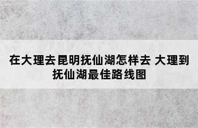 在大理去昆明抚仙湖怎样去 大理到抚仙湖最佳路线图